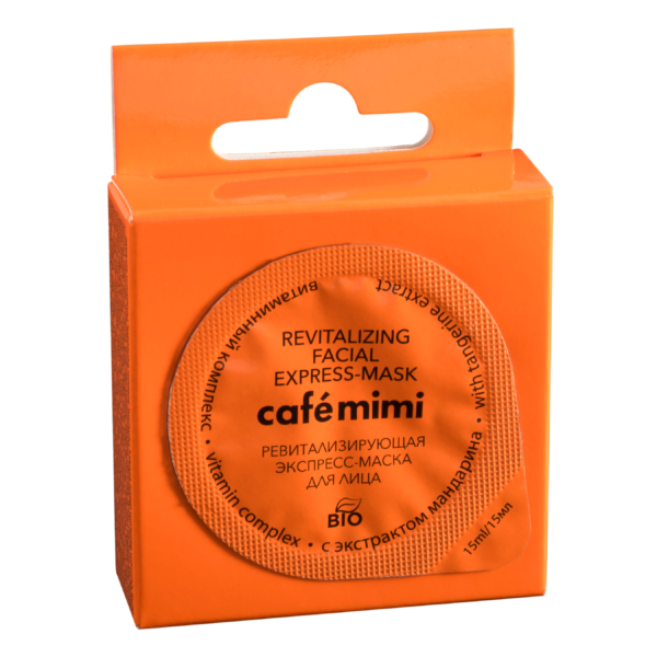 CAFE MIMI Ekspresowa Maseczka do Twarzy Rewitalizująca Ekstrakt Mandarynki, Olej Neroli,