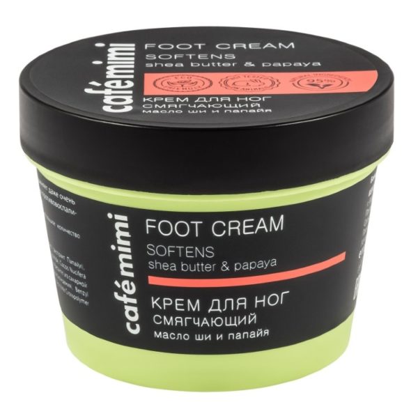 Krem do Stóp Zmiękczający Ekstrakt Papai, Masło Shea, 110 ml CAFE MIMI