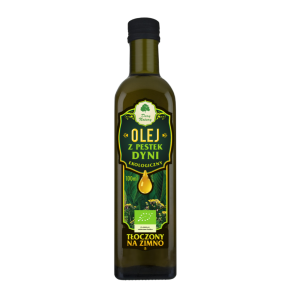 OLEJ Z PESTEK DYNI EKO 100 ml. TŁOCZONY NA ZIMNO.